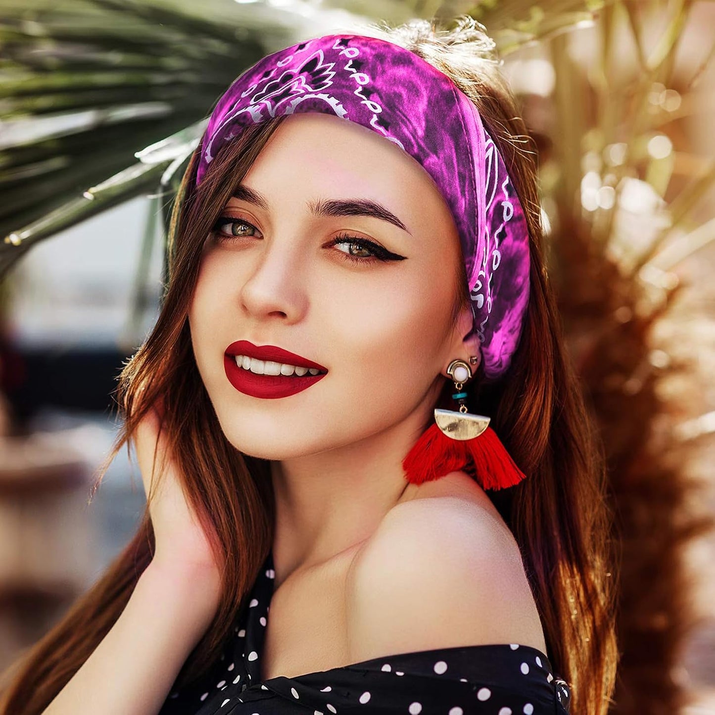 URATOT Paquete de 6 bandanas de algodón con estampado de cachemira...