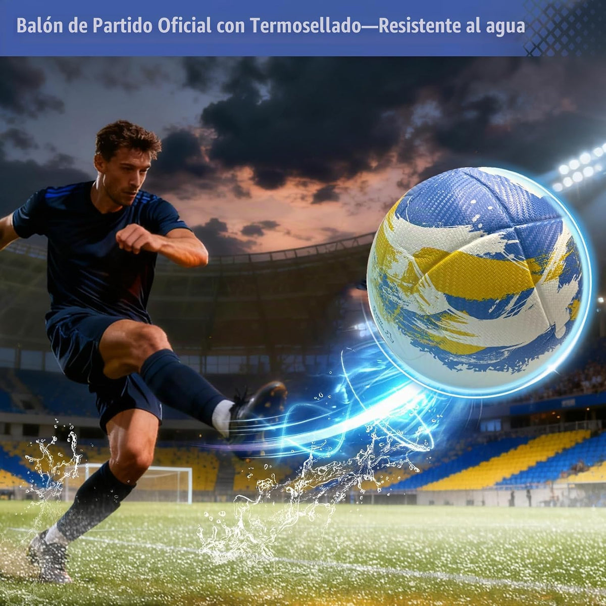 SANNLEIKA Storm Series - Pelota de fútbol profesional para principi...