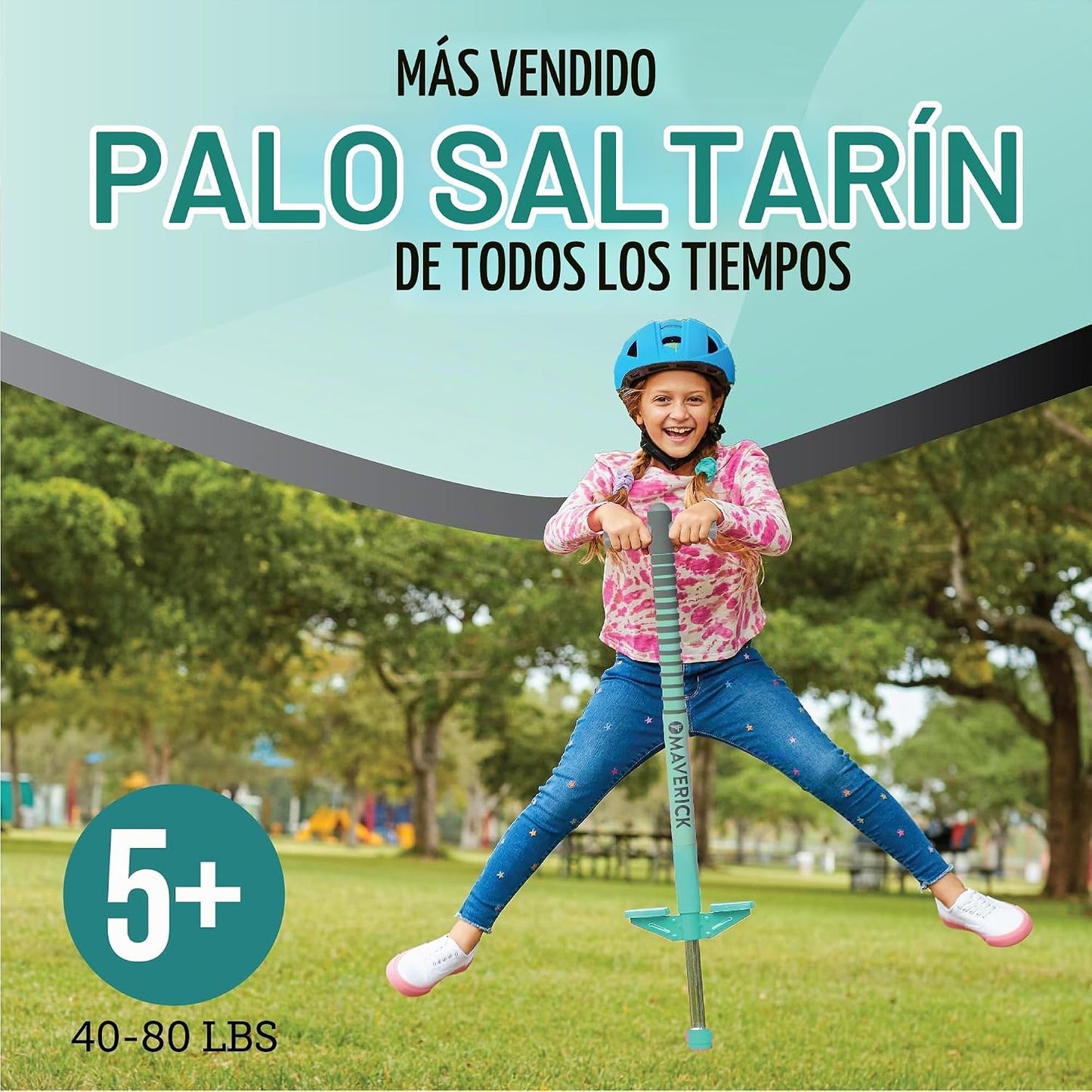 Flybar Maverick Pogo Stick para niños a partir de 5 años, 40 a 80 l...
