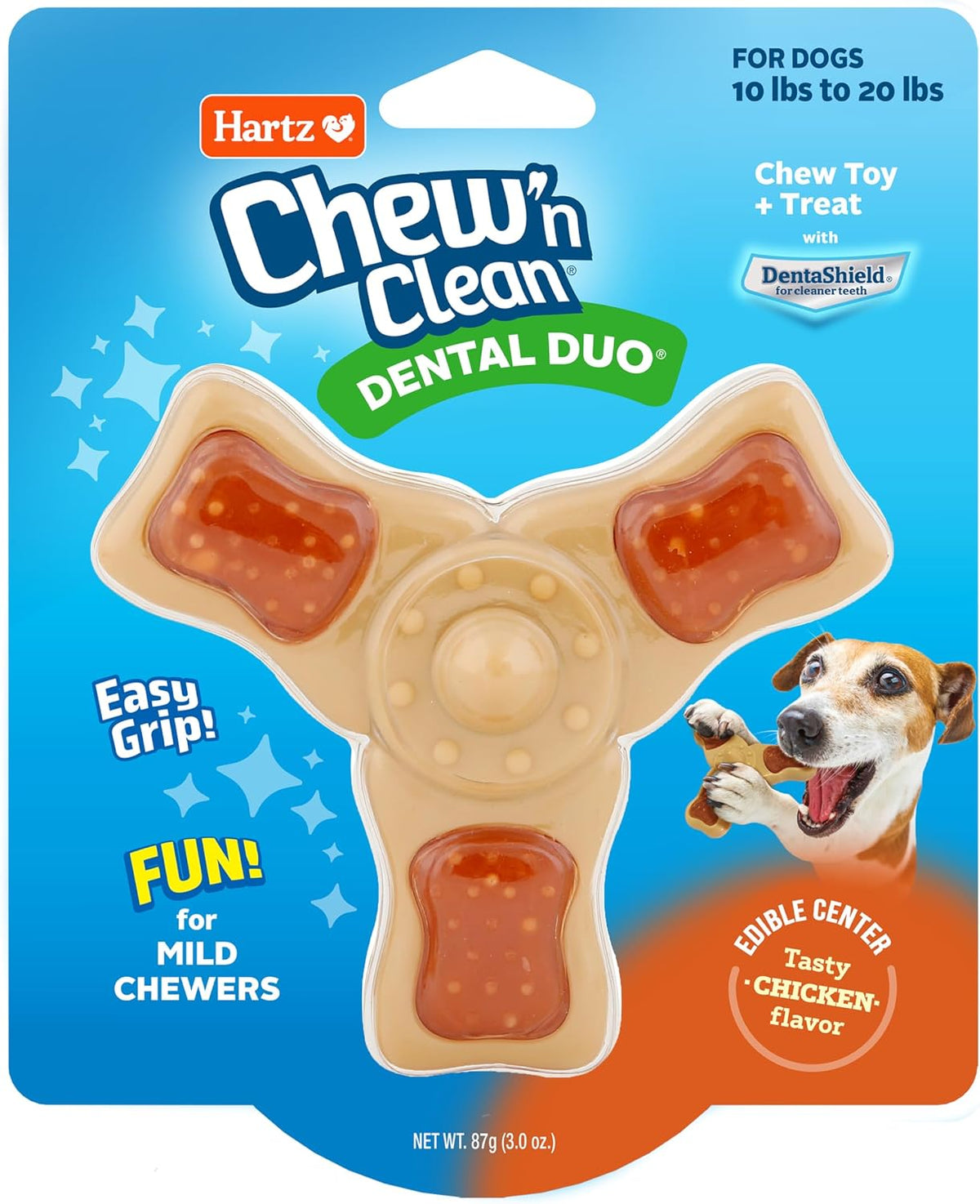 Hartz Chew \u2018n Clean juguete masticable y premio en uno con sab...