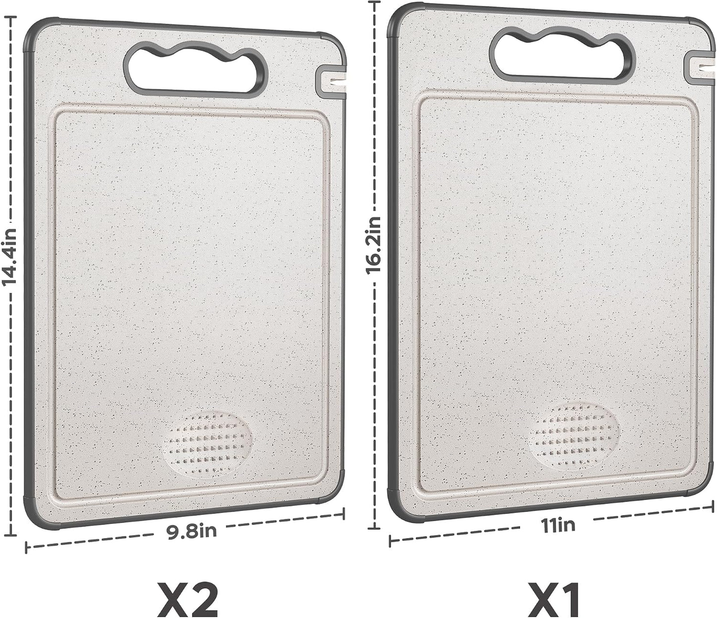 Tabla de cortar de acero inoxidable 304 de doble cara y paja de tri...