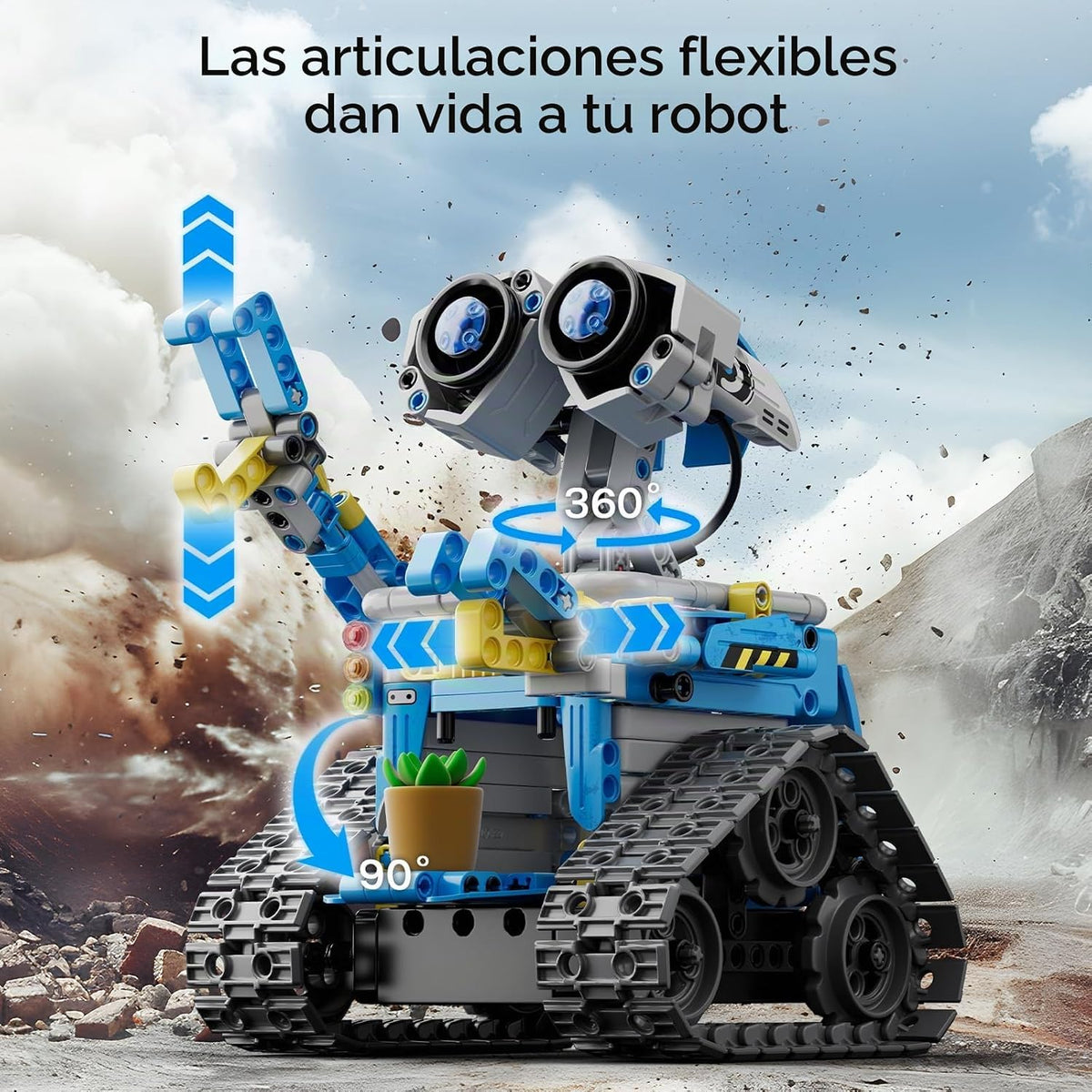 Mibido Kit de construcción de robot con control remoto, regalos STE...