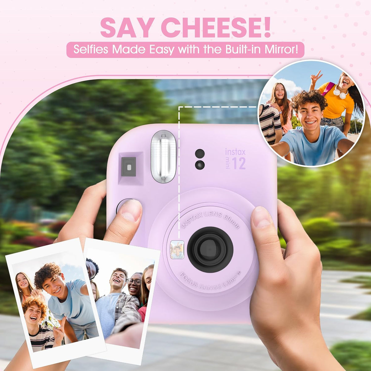 Fujifilm Instax Mini 12 Cámara Instantánea Morado Lila + Funda de D...