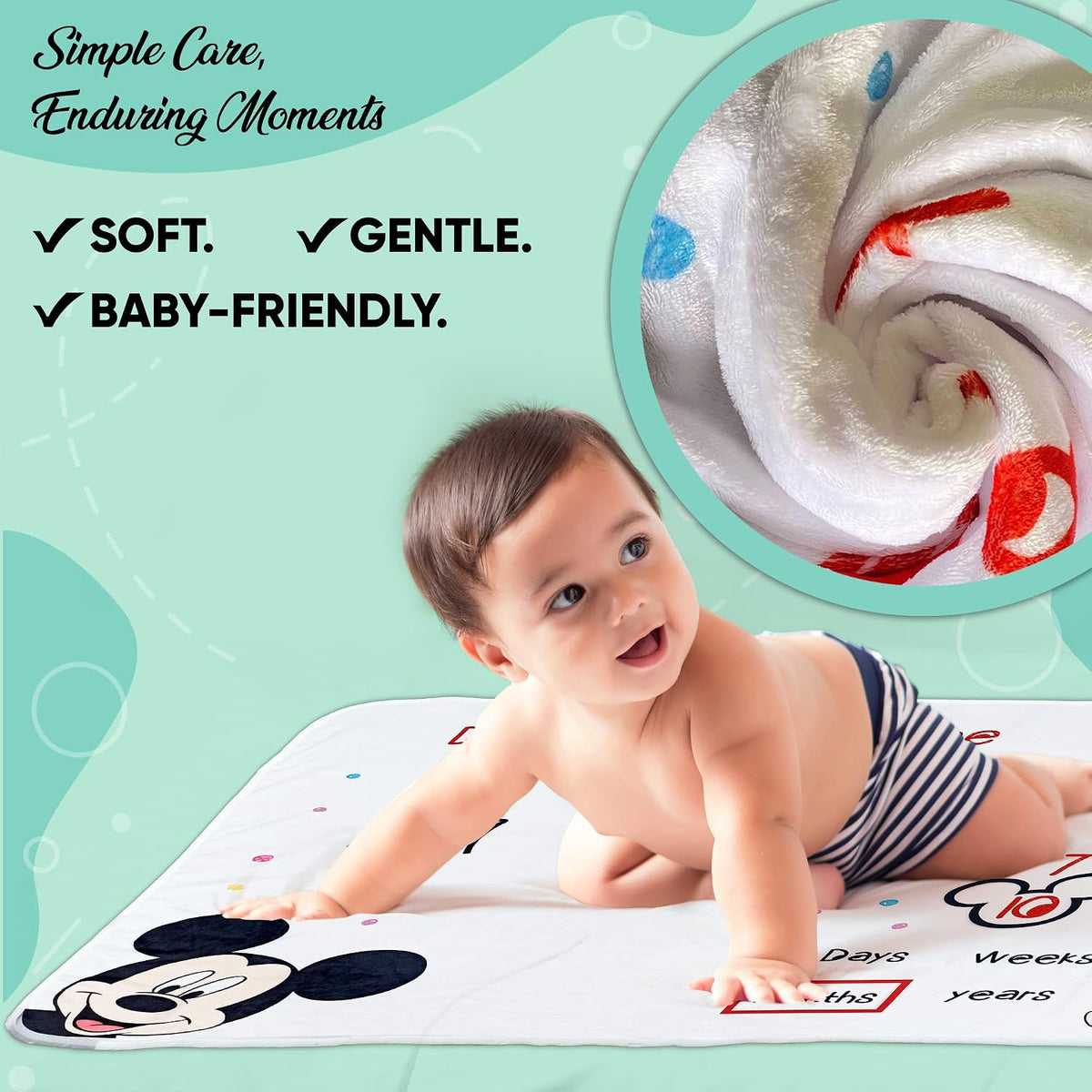 babyly Manta de hitos para bebé con tabla de crecimiento, sombrero...