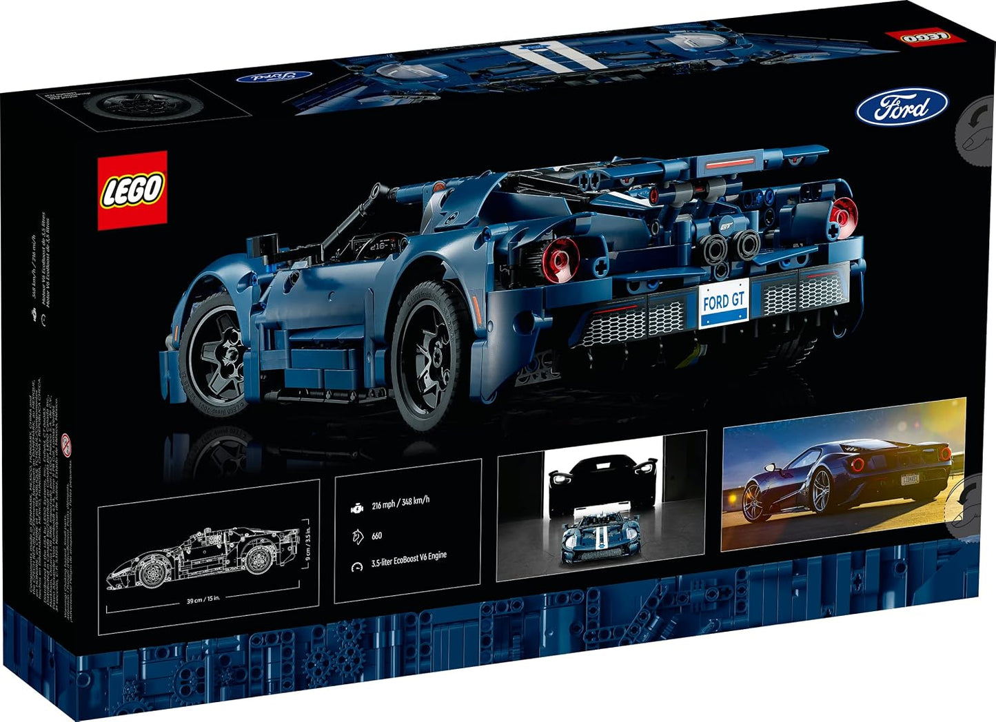 LEGO Technic 2022 Ford GT - Juego de construcción para adultos, kit...
