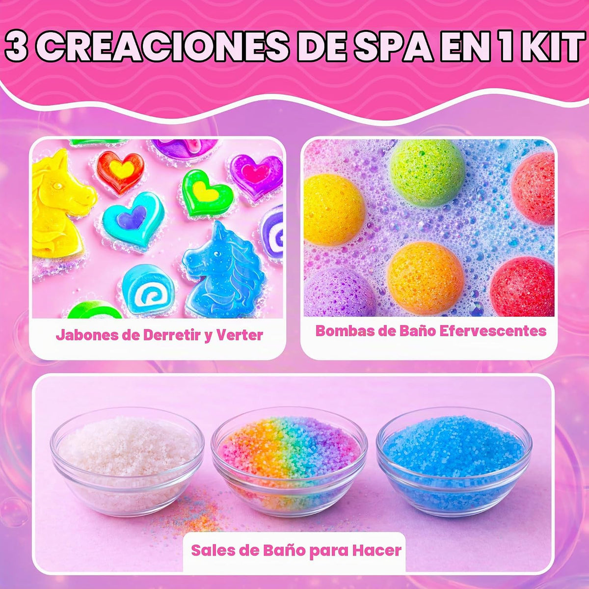 Doctor Jupiter Kit de fabricación de bombas de jabón y baño para ni...