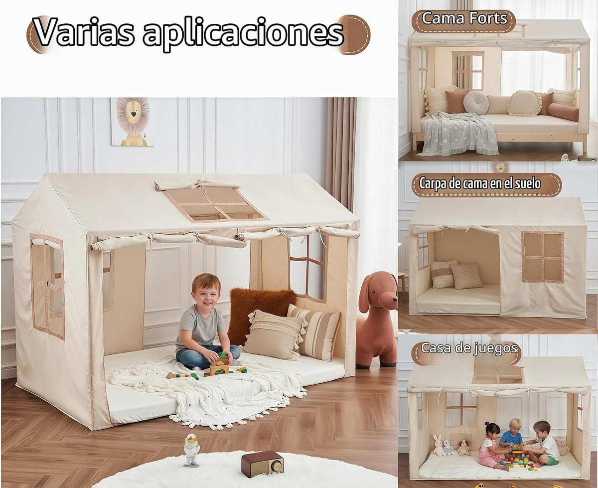 WANFASO Tienda de Cama Twin, Dosel de Cama Interior, Tiendas para N...