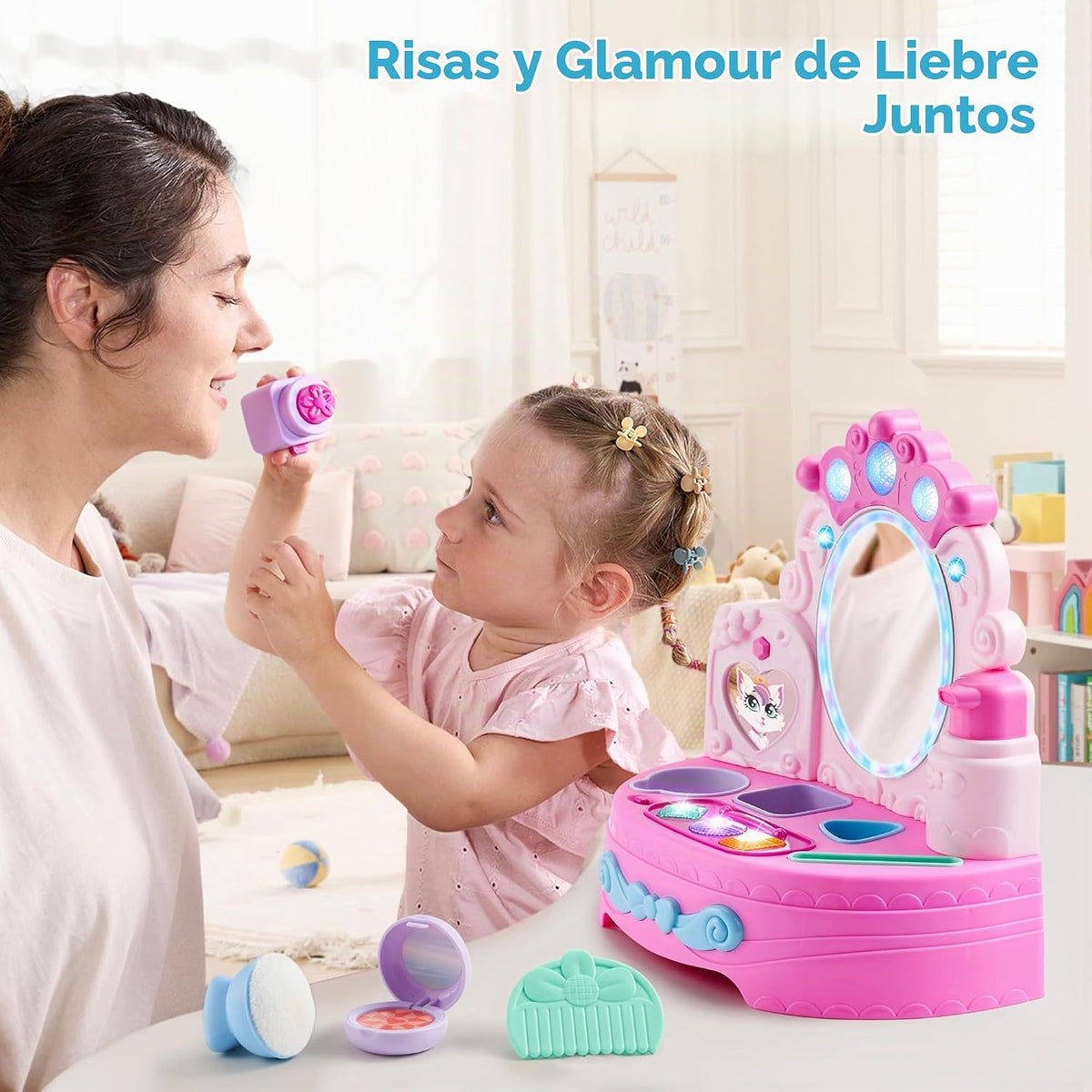 lalalark Espejo de Tocador para Niños Pequeños y Bebés, Juego de To...