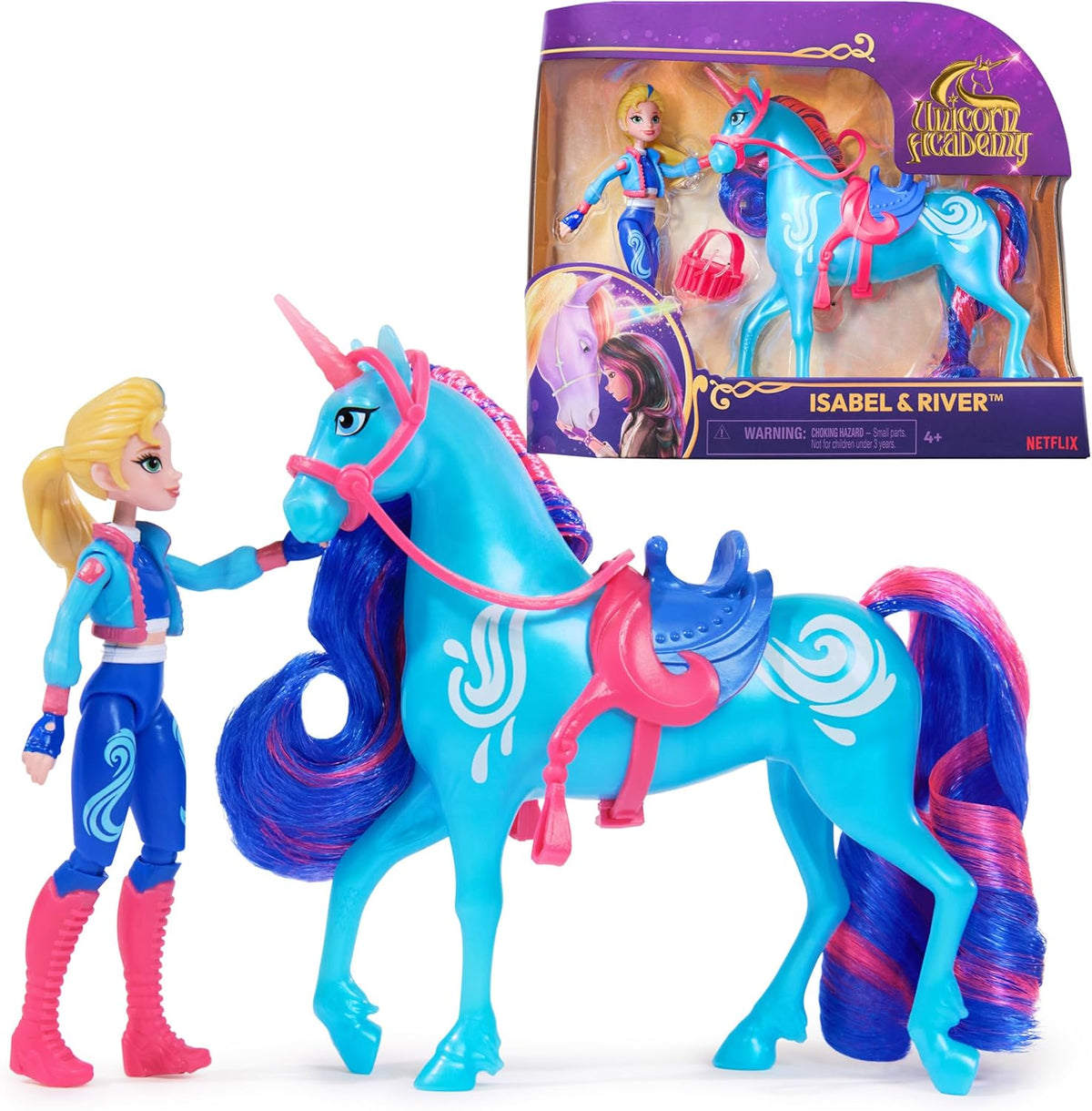 Unicorn Academy, Isabel &amp; River con 2 accesorios y herramienta...