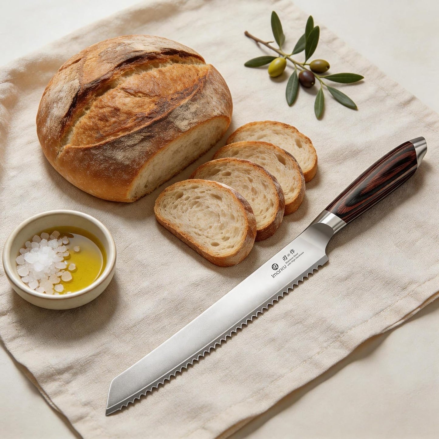 imarku Cuchillo de pan, cuchillos de pan dentados profesionales de...