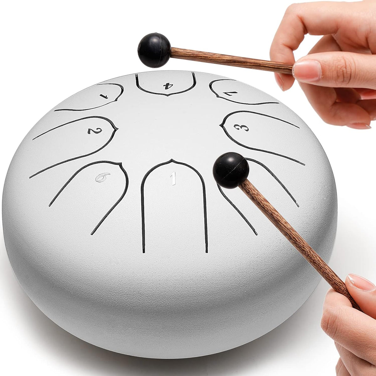 Tambor de lengua de acero 6 pulgadas 8 notas instrumento musical, r...