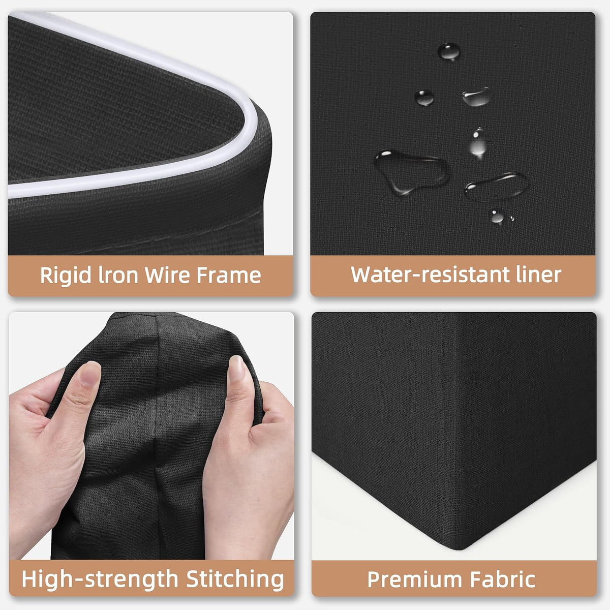 STORAGE MANIAC - Paquete de 2 cestas para la ropa sucia con asas de...