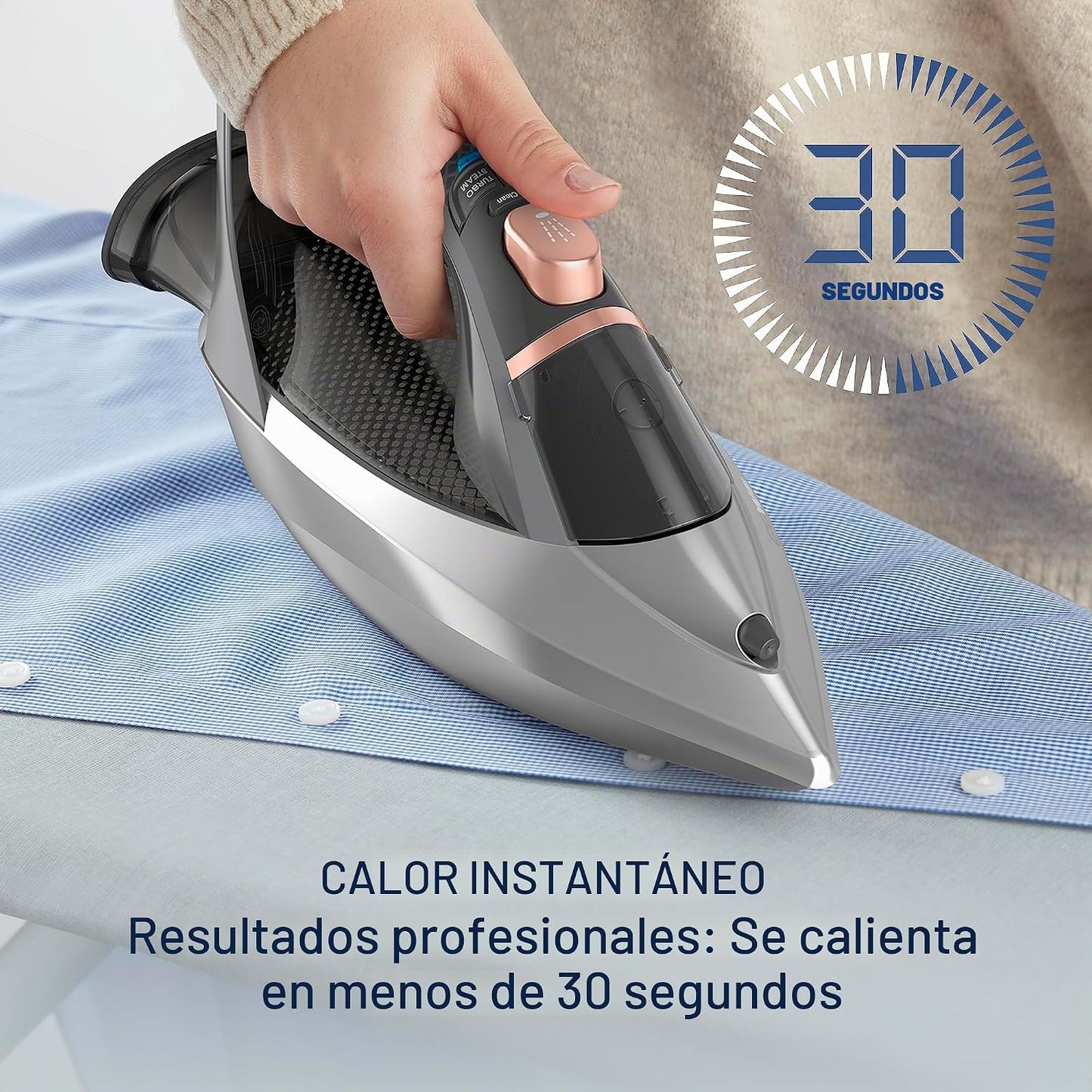 Conair Plancha profesional GlideLite, plancha de vapor para ropa, t...