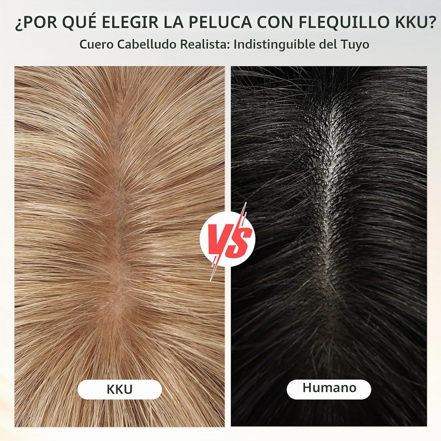 Wear but free KKU Peluca de cabello humano rubio de 16 pulgadas, pe...