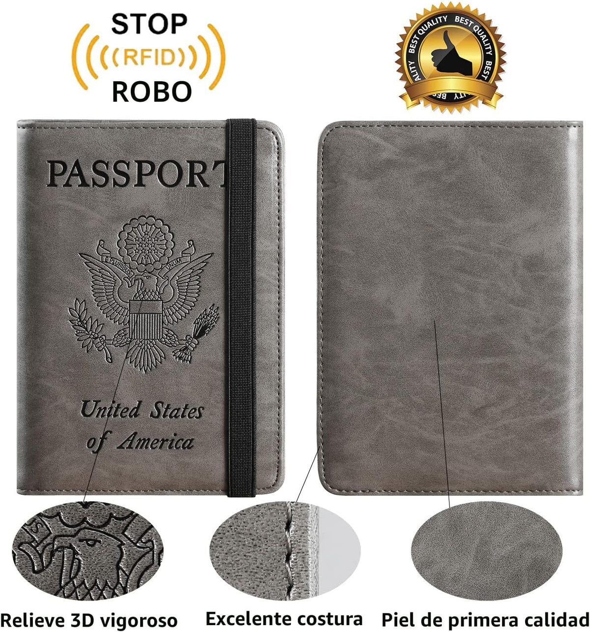 Soporte para pasaporte, artículos esenciales de viaje, funda para p...