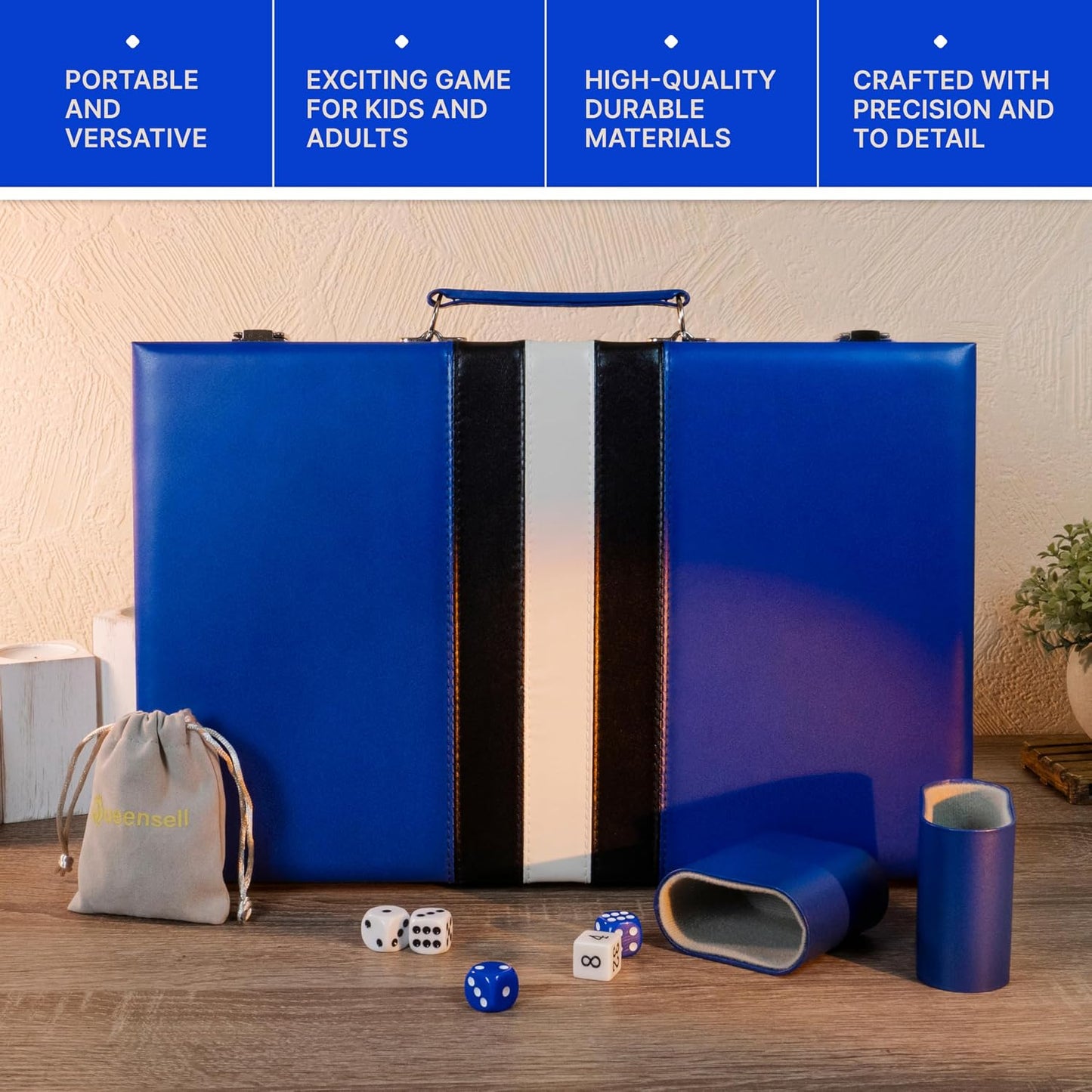 Juegos de backgammon para adultos \u2013 Juego de mesa de cuero PU...