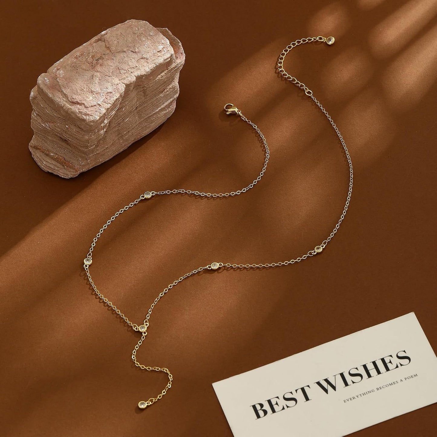 Remmocy Collar de oro y plata para mujer, chapado en oro de 14 quil...