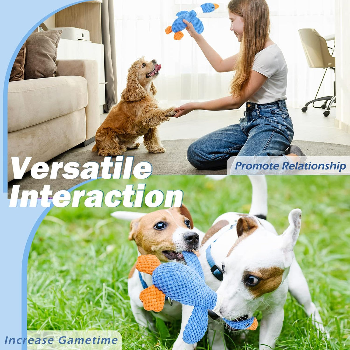 Vitscan Juguetes para perros indestructibles de ganso mejorados par...
