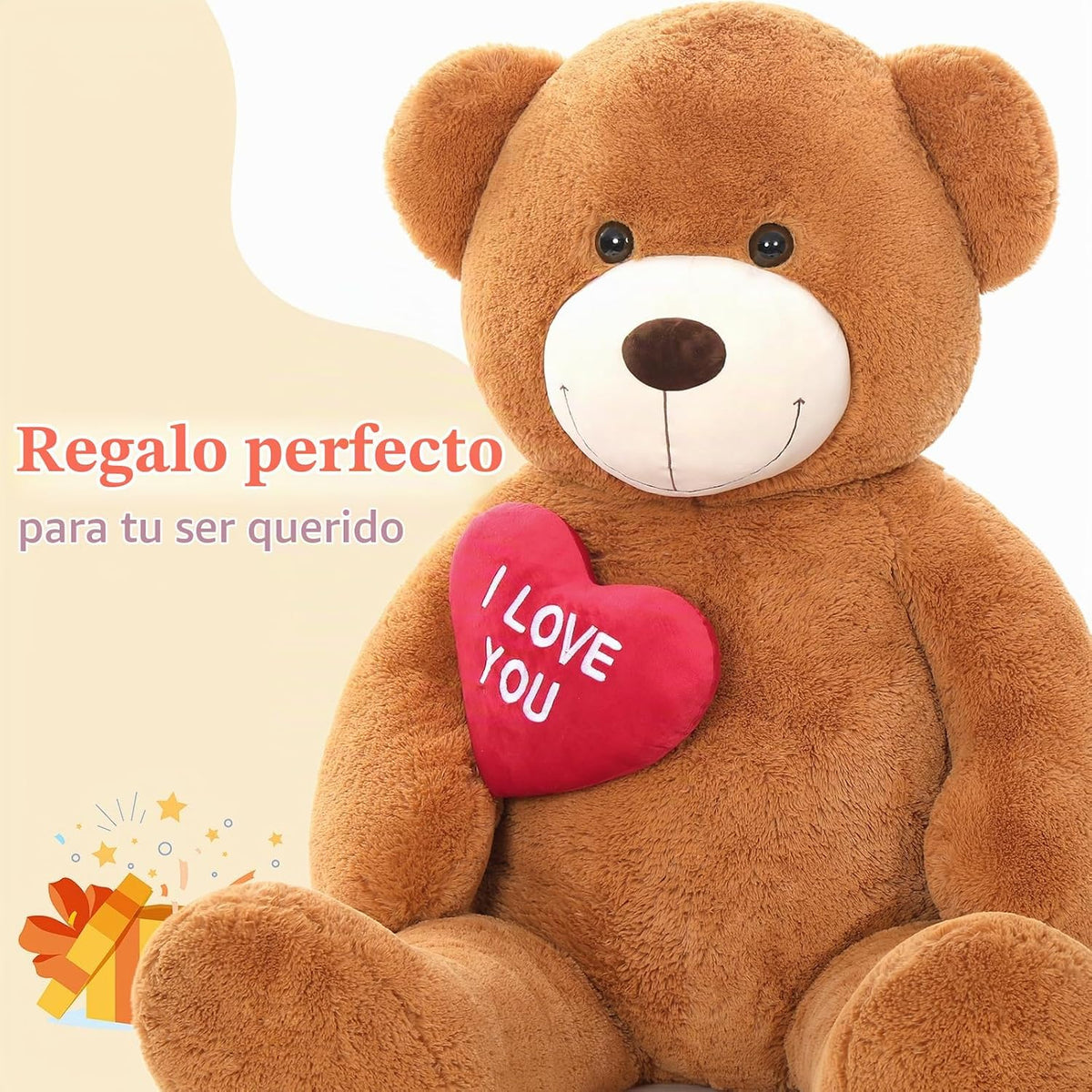 BENINY Oso de Peluche Gigante de 1.52 m con Corazón, Oso de Peluche...