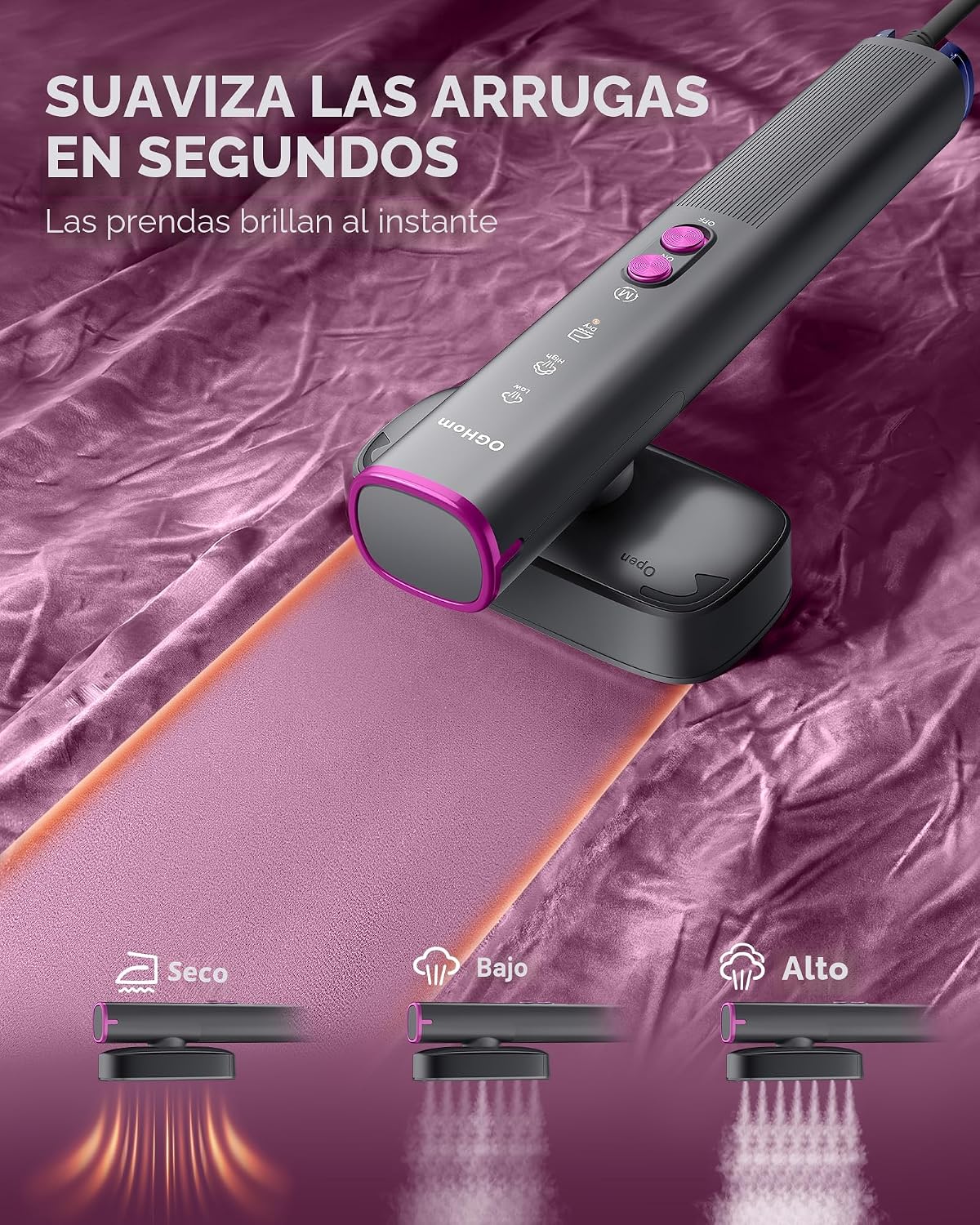 OGHom Vaporizador para ropa, vaporizador de viaje de 110-240 V y pl...