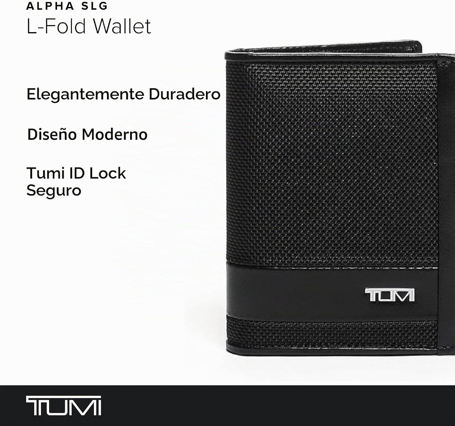 TUMI Alpha L-Fold, Negro -, Alfa L-fold