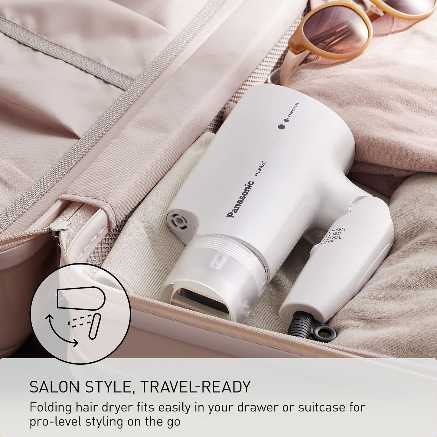 Panasonic Nanoe - Secador de pelo compacto EH-NA2C-W (blanco) - Tec...
