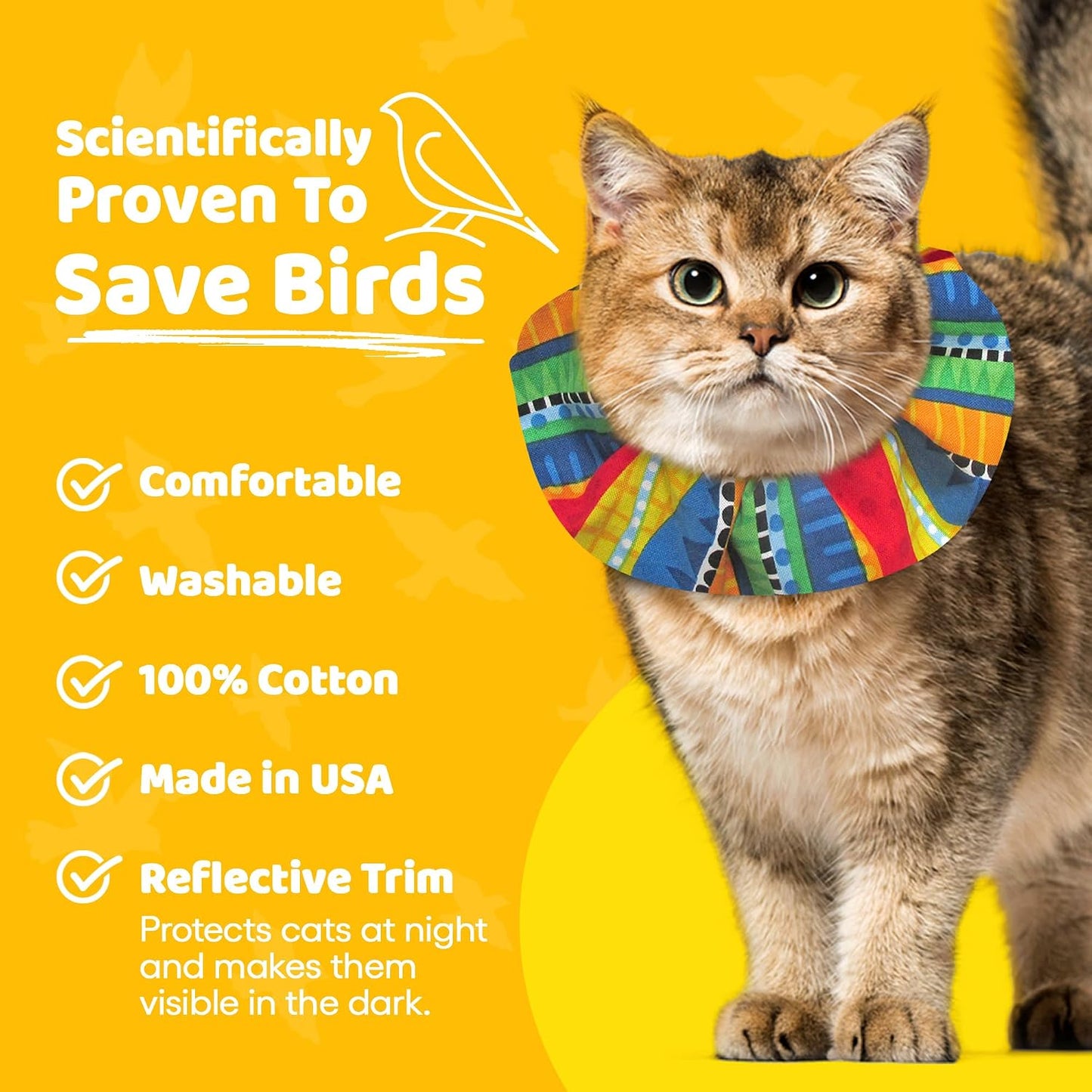 Birdsbesafe - Juego de funda para collar de gato y collar separable...