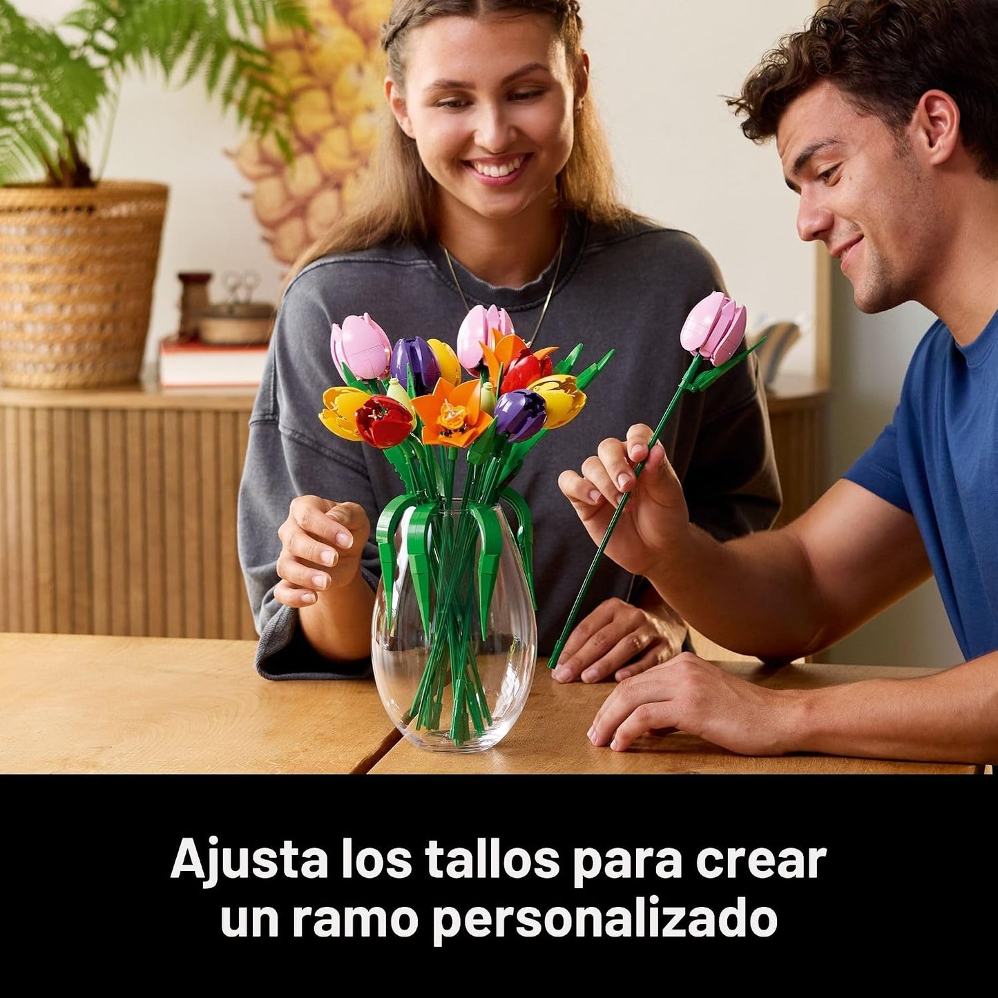 LEGO Botanicals - Juego de construcción de ramo de tulipanes para a...