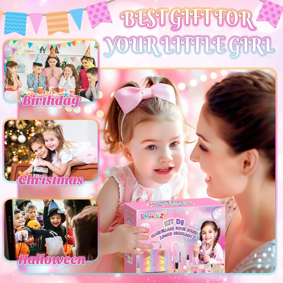 Maquillaje de simulación para niños pequeños, juego de maquillaje d...