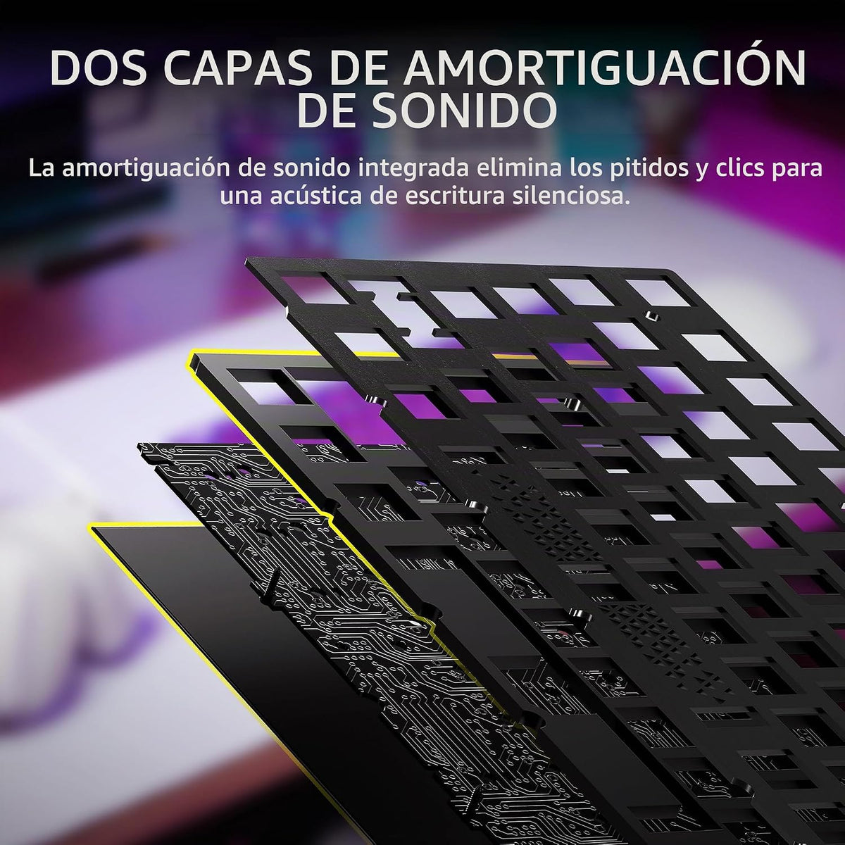 Corsair Teclado mecánico inalámbrico para juegos K65 Plus 75% RGB i...