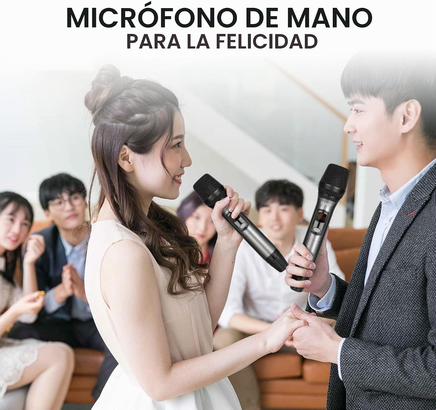 SGPRO SG-13 Juego de micrófono de mano inalámbrico con receptor com...