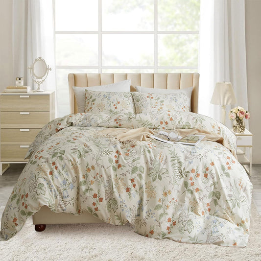 EAVD - Juego de edredón floral vintage fresco tamaño Twin XL, blanc...