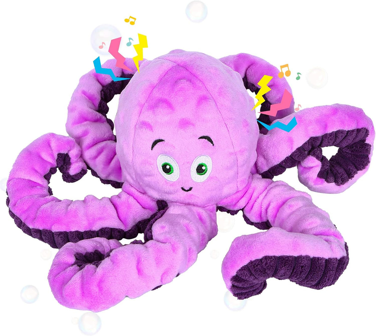 Juguetes chirriantes para perros, pulpo, juguetes de felpa resisten...