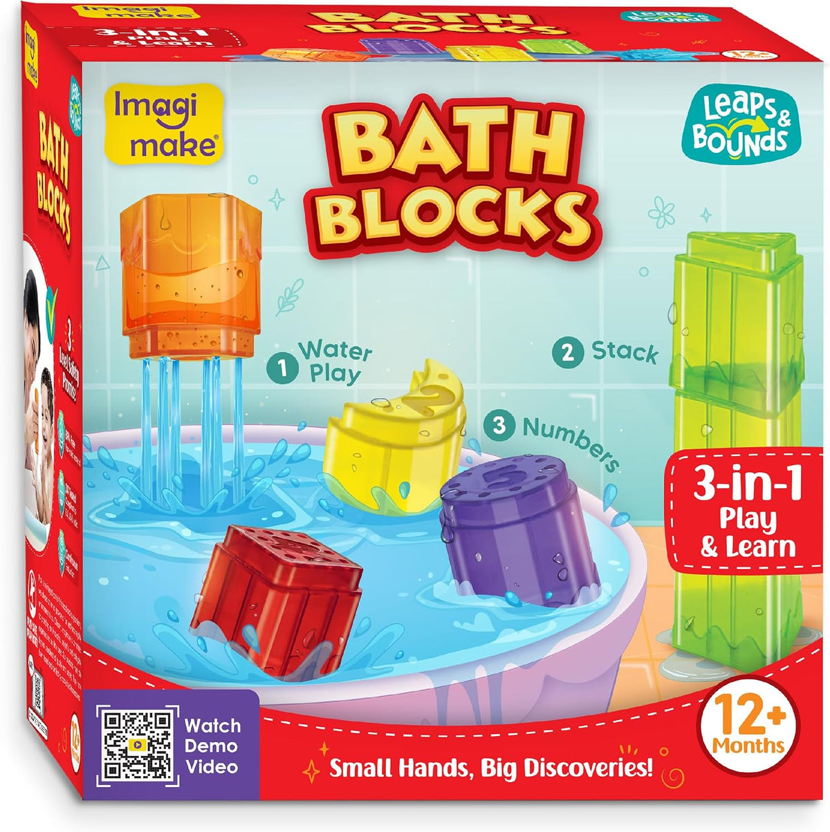 Imagimake Bloques de Baño Juguetes para Bebés | Leaps &amp; Bounds...
