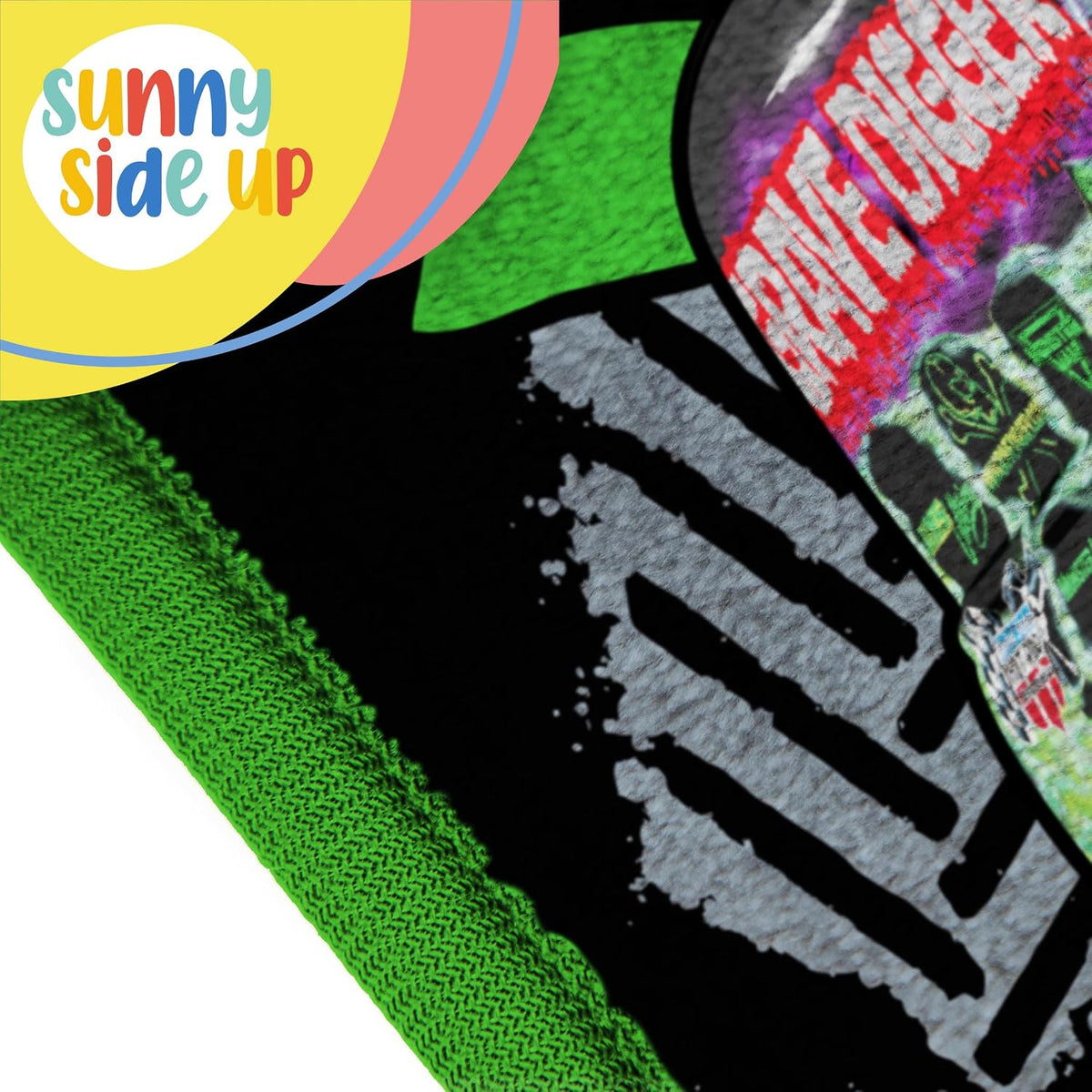 Sunny Side Up Monster Jam Manta de Viaje de Felpa Throw - Mide 40 x...