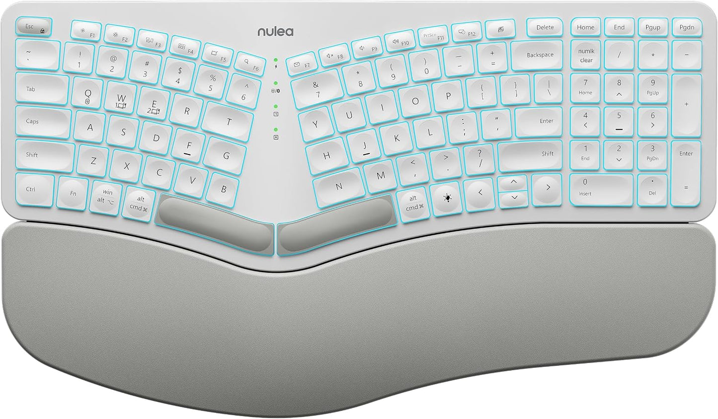 Teclado Ergonómico Inalámbrico Nulea RT05, Teclado Dividido con Rep...
