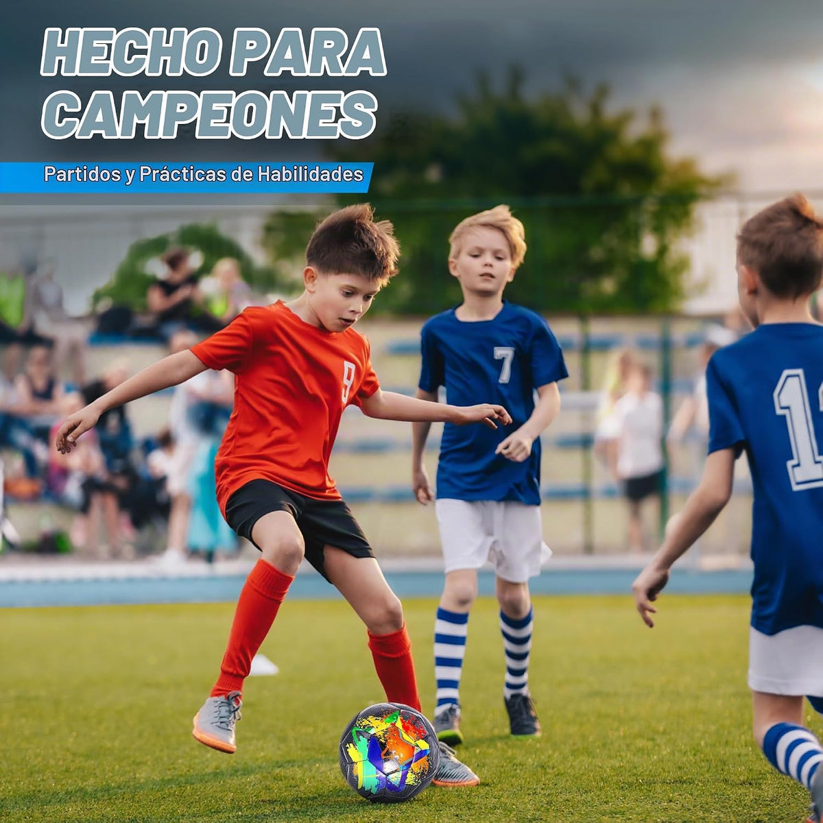 Champhox Balón de Fútbol Tamaño 4, Balones de Fútbol de Construcció...