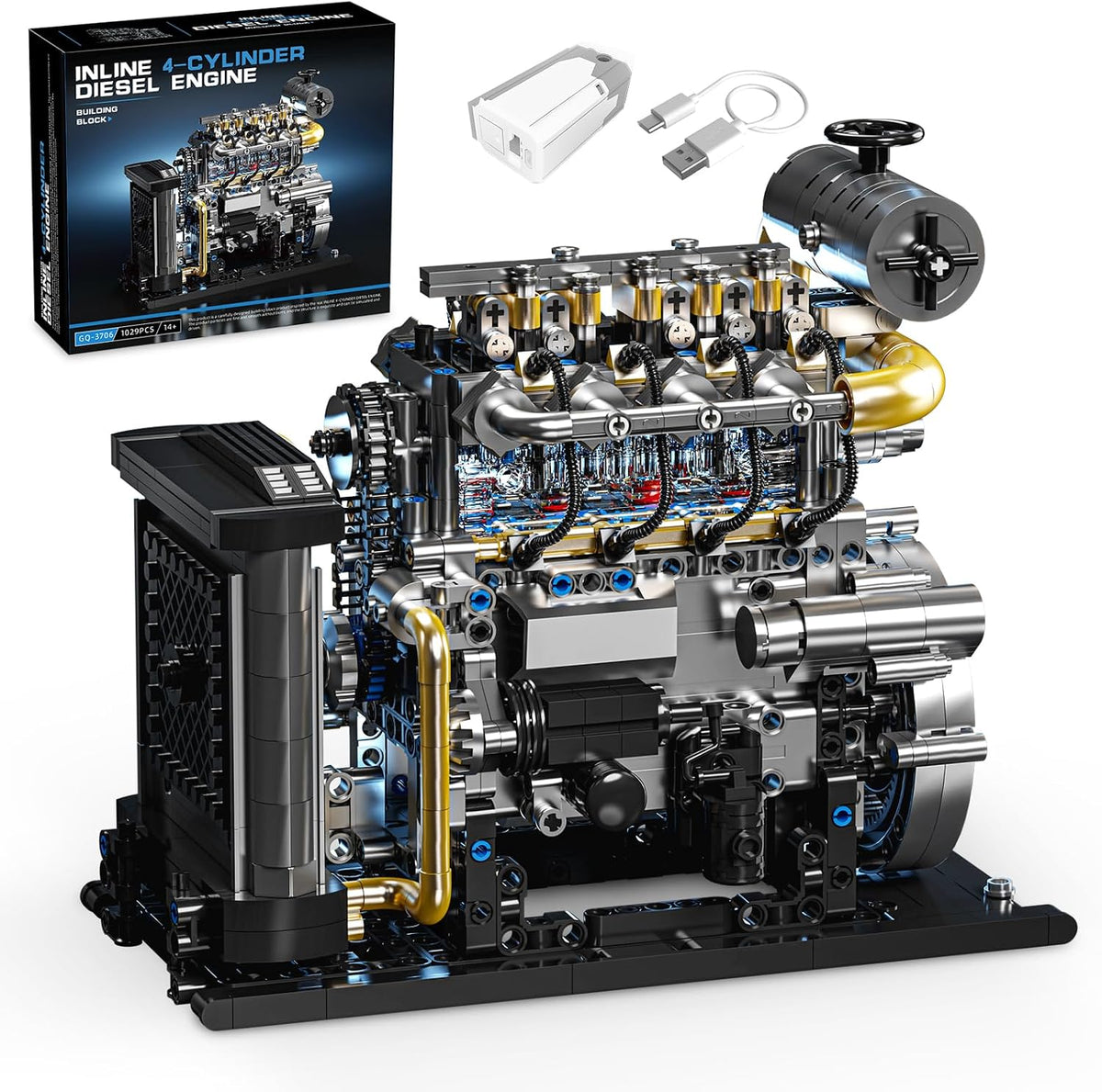 BseSparklion Kit de modelo de motor diésel que funciona para adulto...