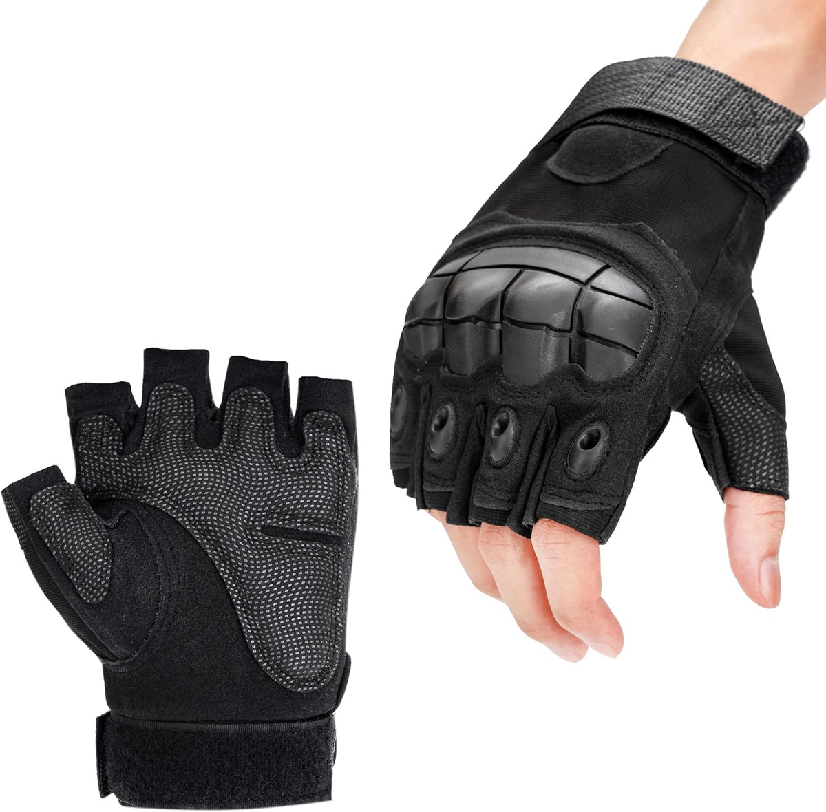 GCSIOM - Guantes tácticos sin dedos transpirables, antideslizantes,...
