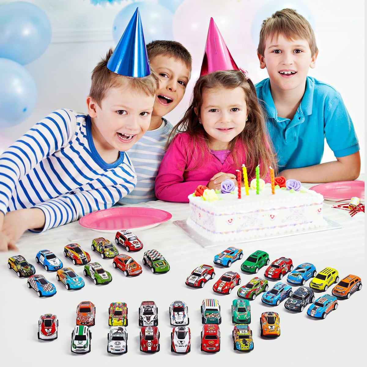 ZHFUYS 36 autos de juguete de metal con retroceso para niños, autos...