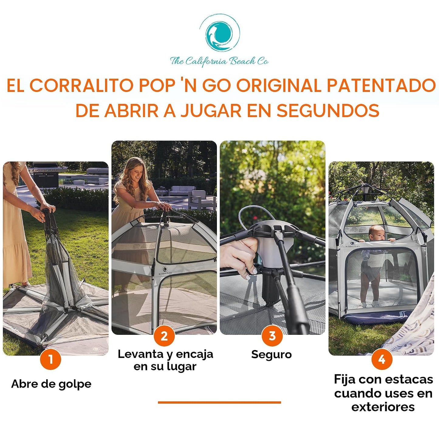 Corralito Pop 'N GO Gris Claro para Bebés \u2013 Corralito para...