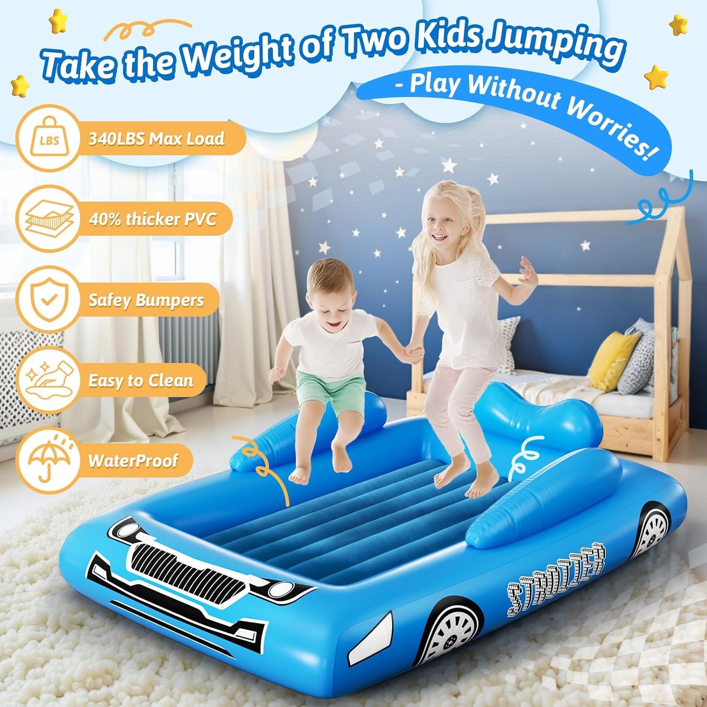 Cama de viaje inflable para niños con tienda de campaña a partir de...