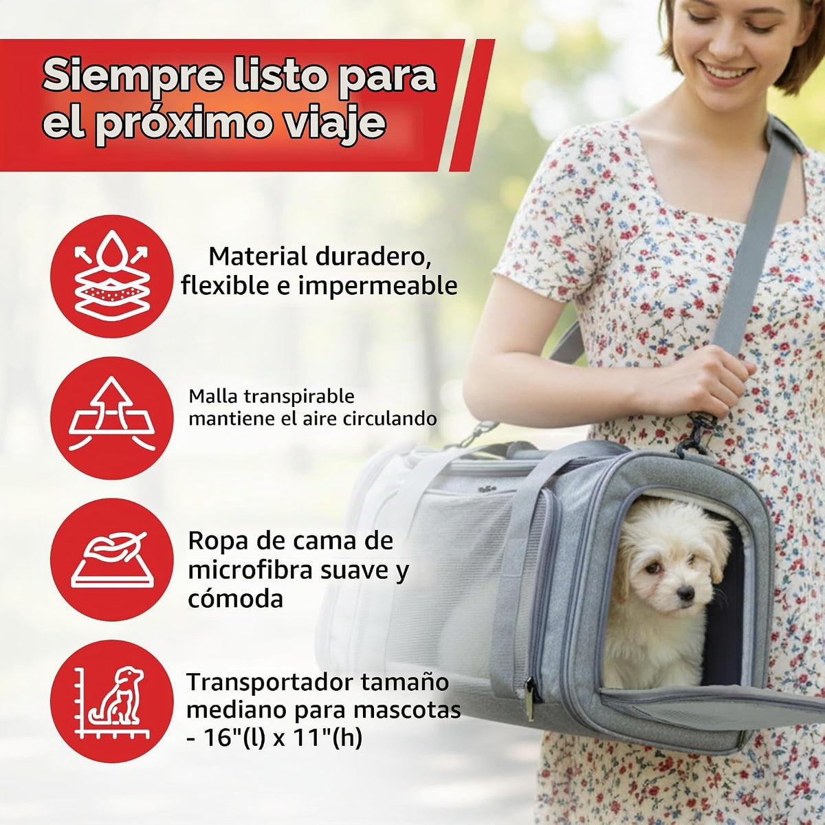 dbest Products Pet Smart Cart Sport, transportador plegable de lado...
