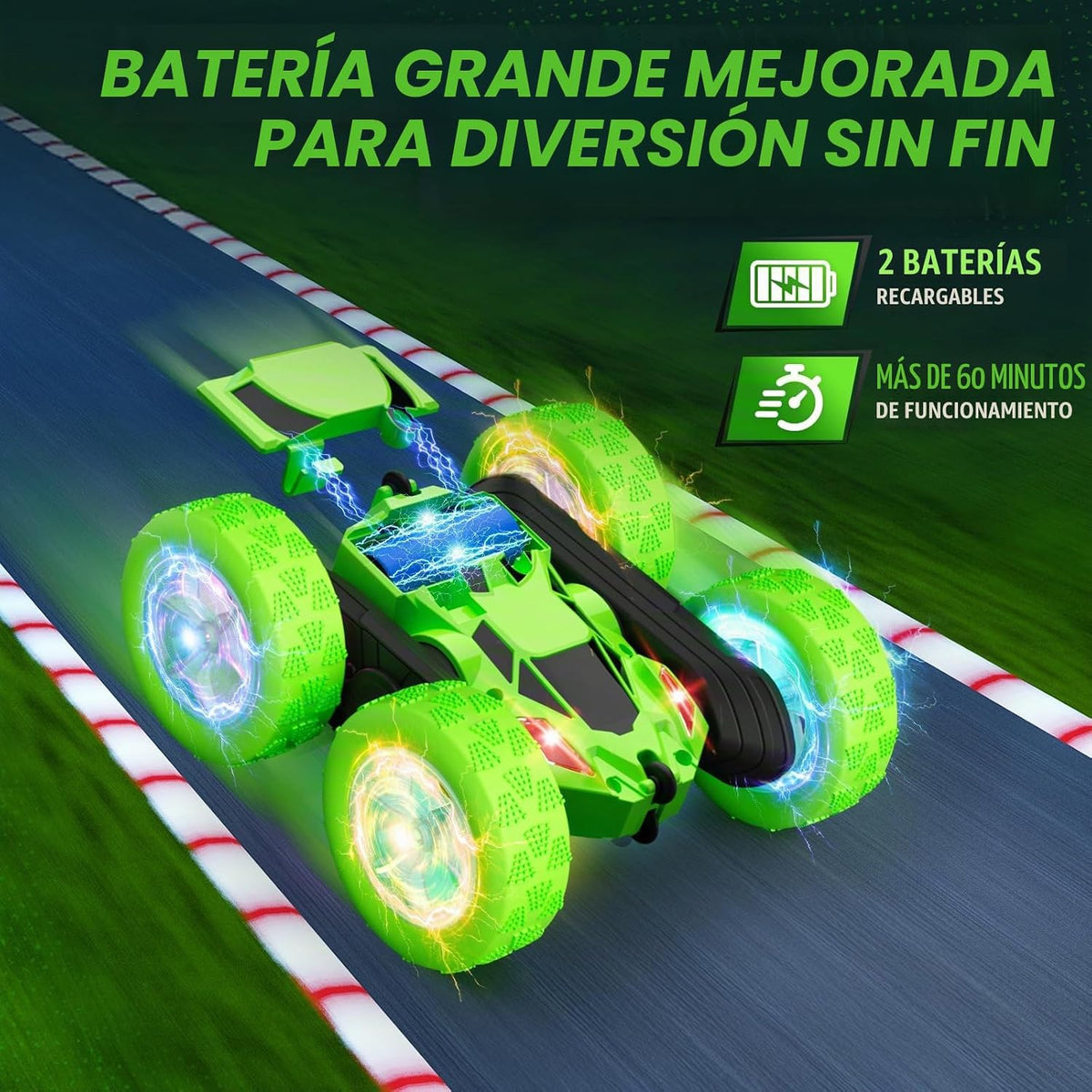 Hamdol Coche de acrobacias a control remoto para niños, juguete RC...
