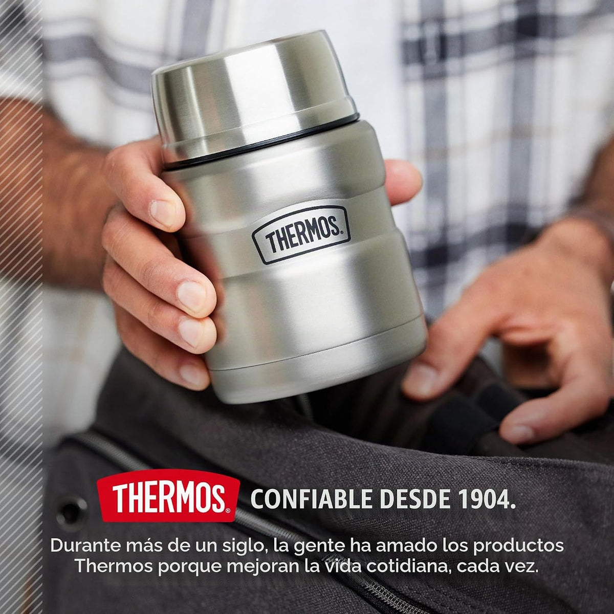 THERMOS Stainless King - Tarro de alimentos aislado al vacío con cu...