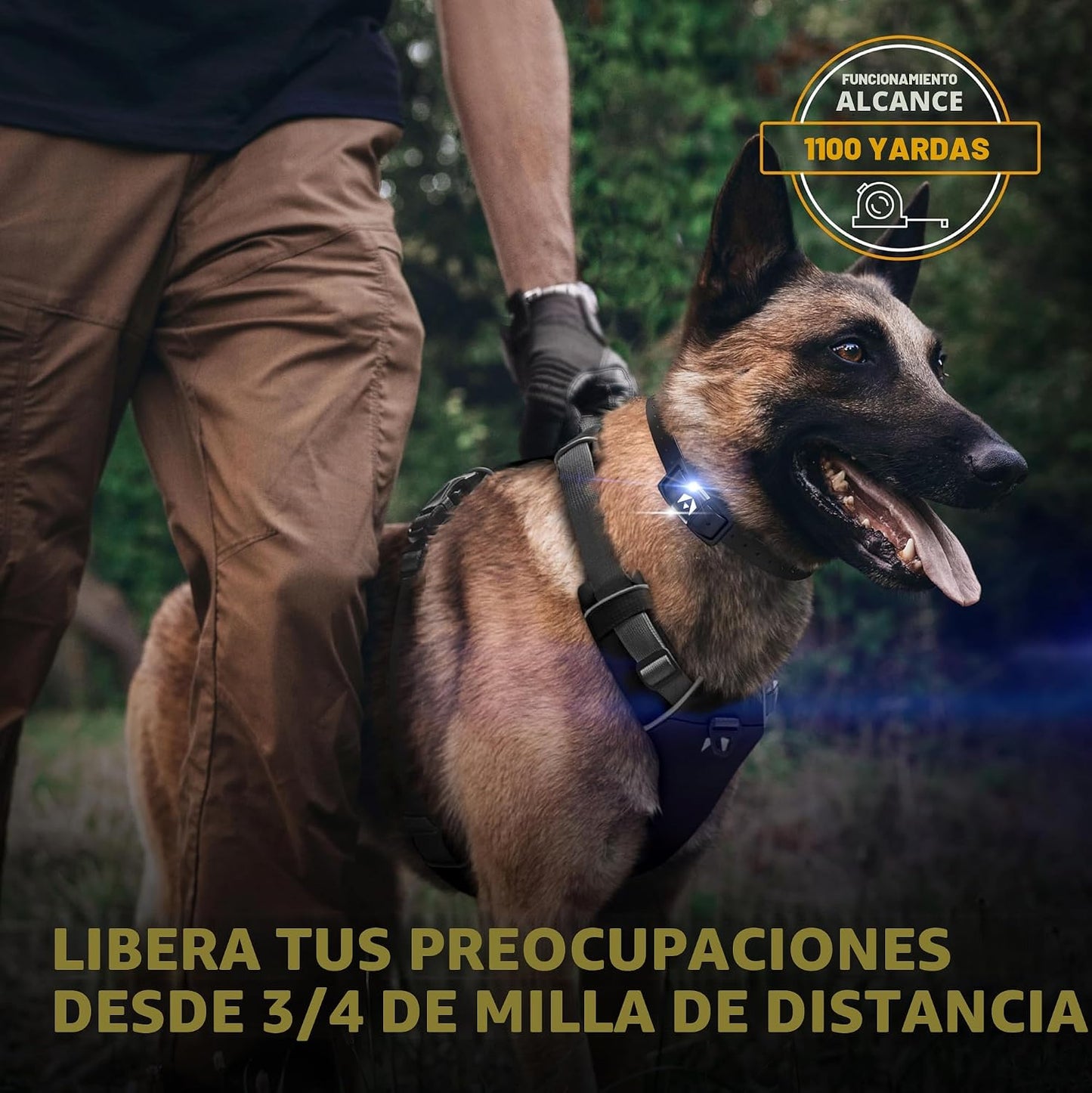 Collar de Choque para Perros INVIROX [Ultra K9] 124 Niveles de Entr...