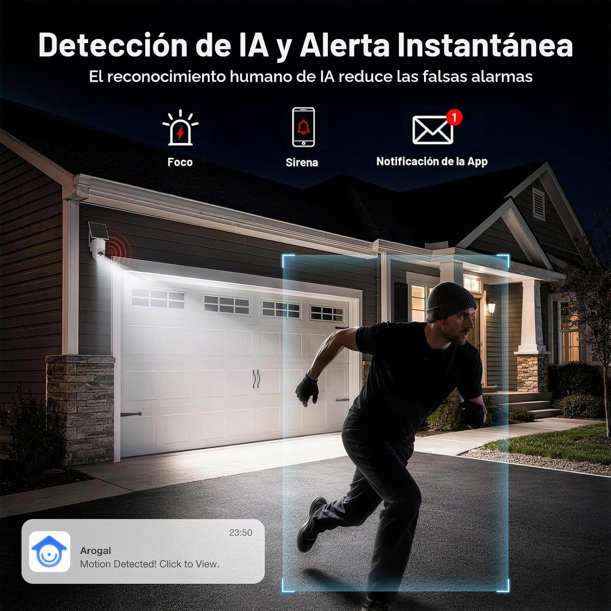 Tical Cámaras de seguridad solares inalámbricas para exteriores, cá...