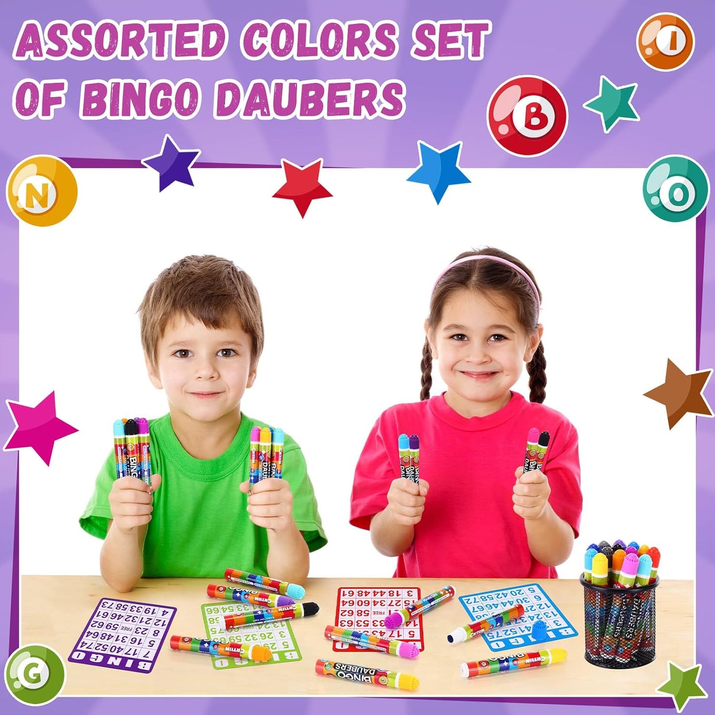 Crtiin Paquete de 240 marcadores de puntos de Bingo Daubers, 30 col...