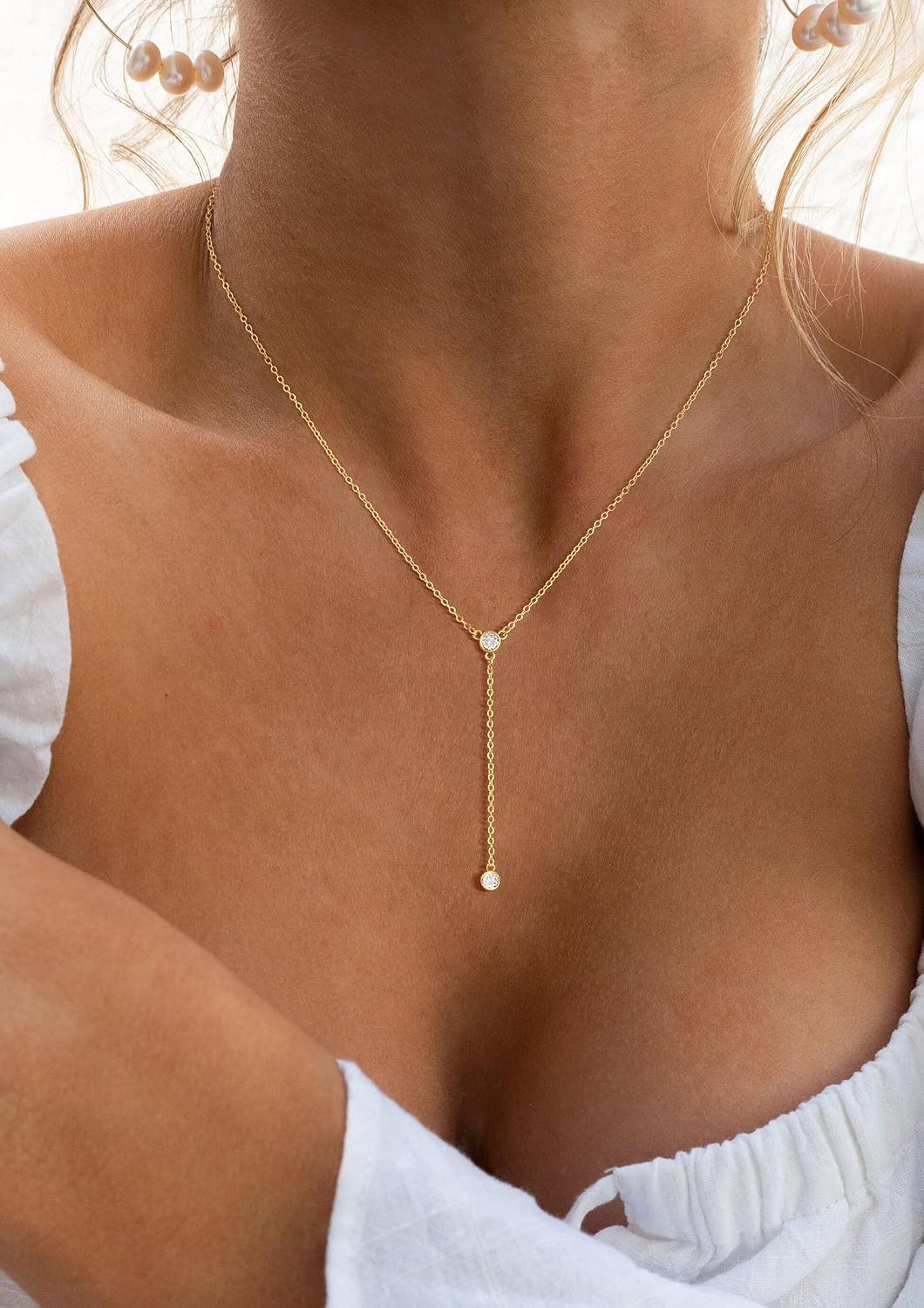 NECOCY - Collares delicados chapados en oro de 14k\/plata con circo...