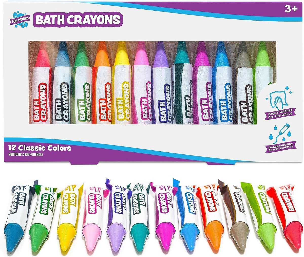 Tub Works® Smooth™ - Crayones de baño de juguete de baño, paquete d...